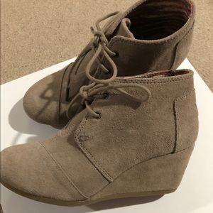 Shoes: Toms suede wedges - size 6
